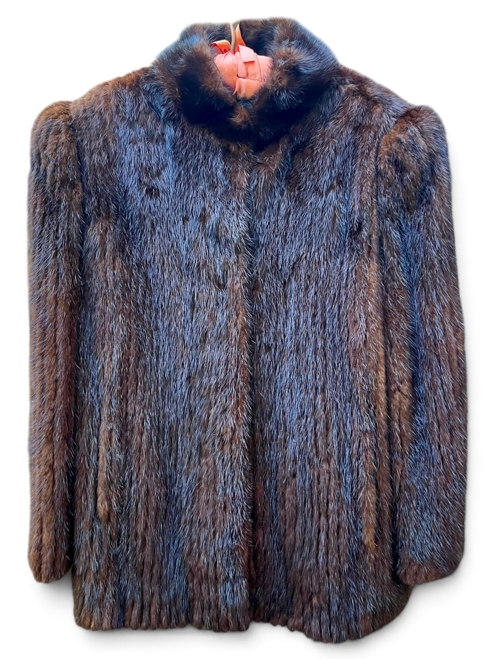Vintage Mid Century Genuine Mahogany Mink Fur Coat Jacket Pristine⁠ SZ M